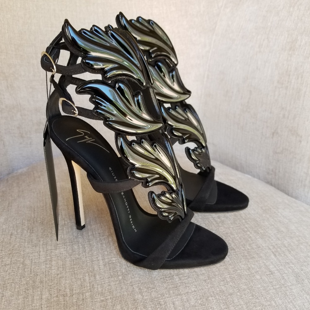 Giuseppe Zanotti Black Suede Cruel Coline Sandals